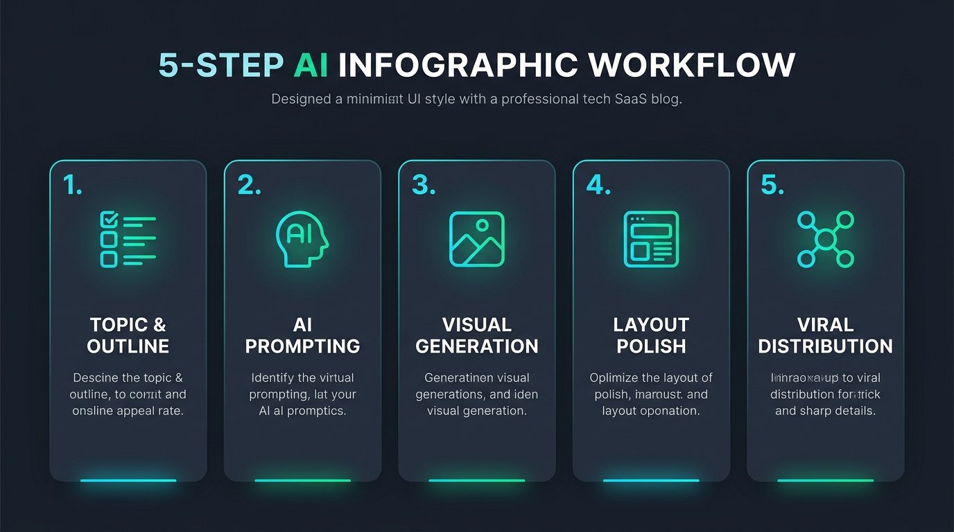 5-Step AI Infographic Workflow Diagram