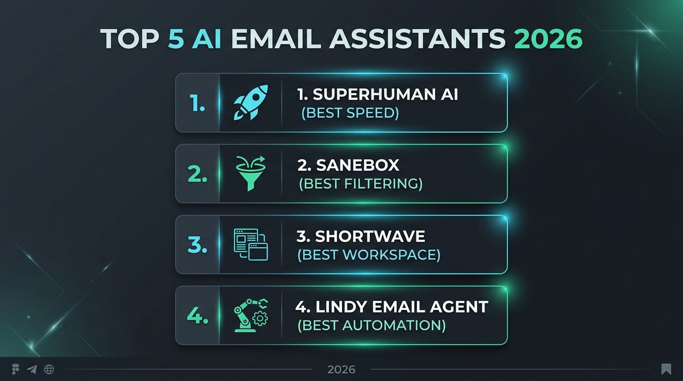 Top 5 AI Email Assistants Comparison