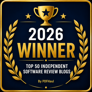 Featured in PDFHaul's 2026 Independent Software Review Awards
