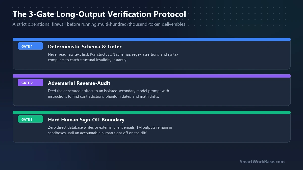 The 3-Gate Long-Output Verification Protocol Card